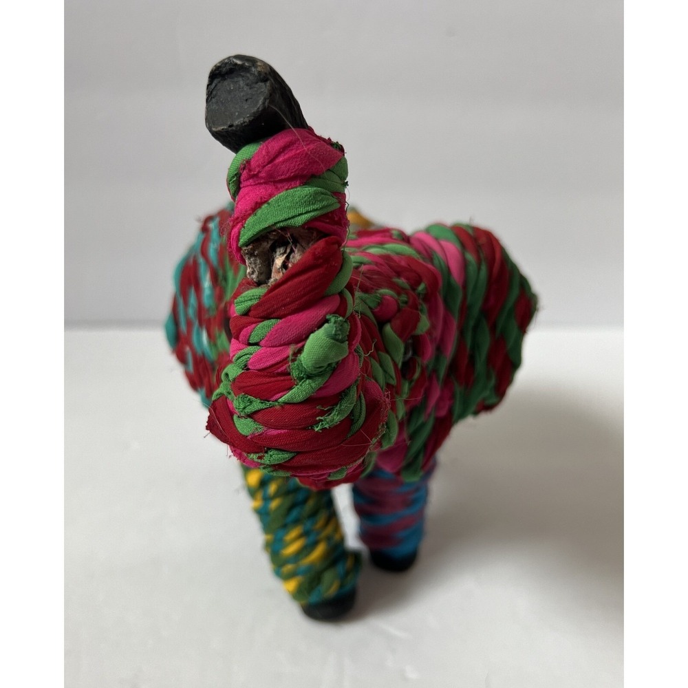 VTG Chini Colorful Twisted Rope Fabric Boho Elephant - Vintage - Picture 4 of 9